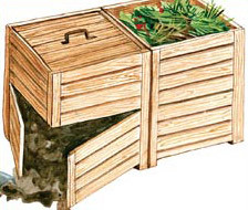 System of two compost boxes