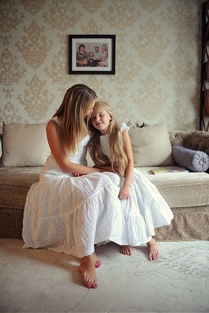 クセニア・テレショバと娘のアリーナ、写真