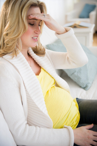 Interruptions in the heart during pregnancy are accompanied by a headache