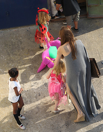 Angelina Jolie with children