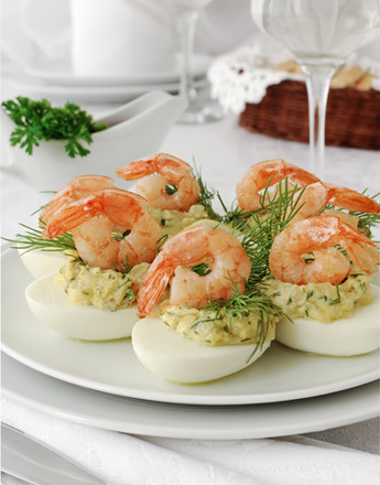 Stuffed Eggs with Shrimps