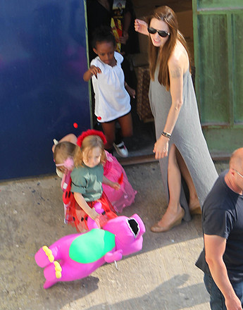 Angelina Jolie with children