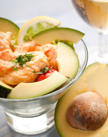 Seafood cocktail with avocado
