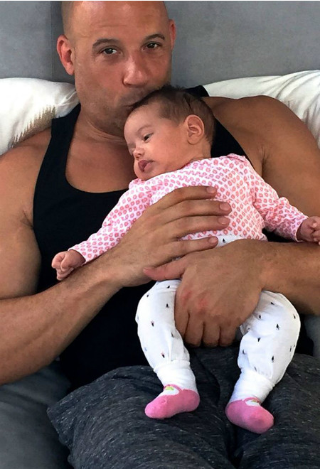Vin Diesel mit ihrem Tochterfoto