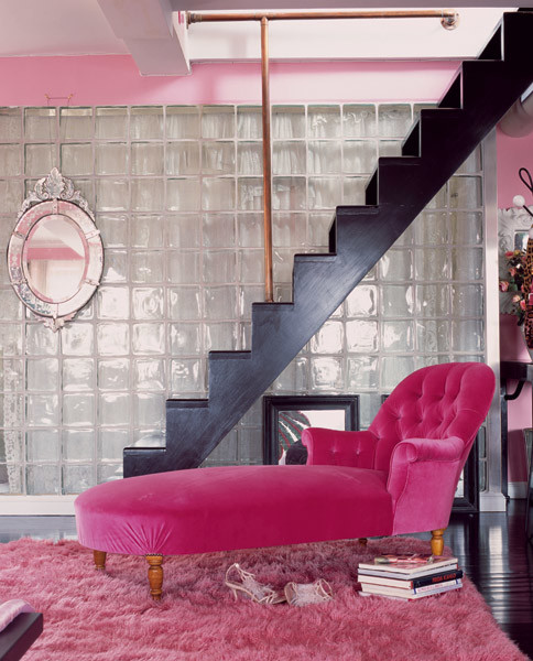 The combination of pink in the interior