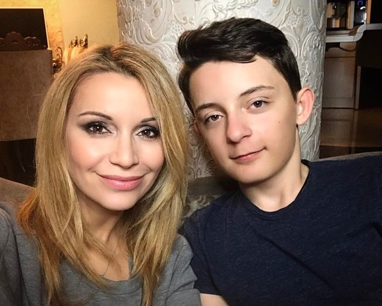 Olga Orlova with her son