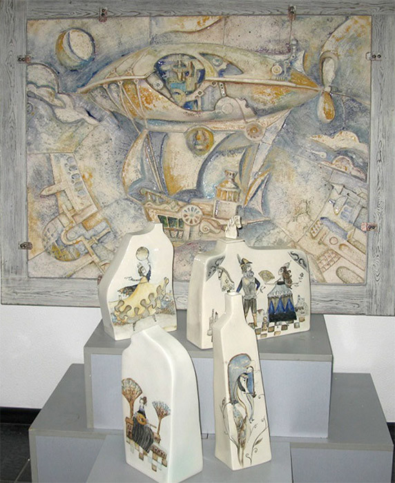 תערוכת ג'ורג 'ליכאוויד ברוסטוב, המוזיאון לאמנות מודרנית בדמיטרובסקאיה, תערוכות ברוסטוב, תערוכות ברוסטוב על דון, ציור, מנוחה עם ילדים, כרזה של רוסטוב