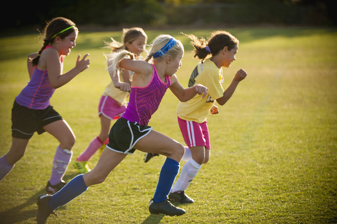 Atletik til børn, der løber