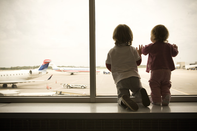 What do children offer in airplanes