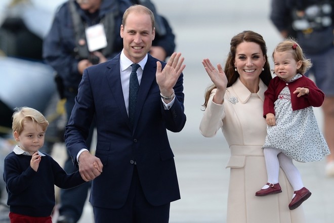 Kate Middleton og Prince William med børn