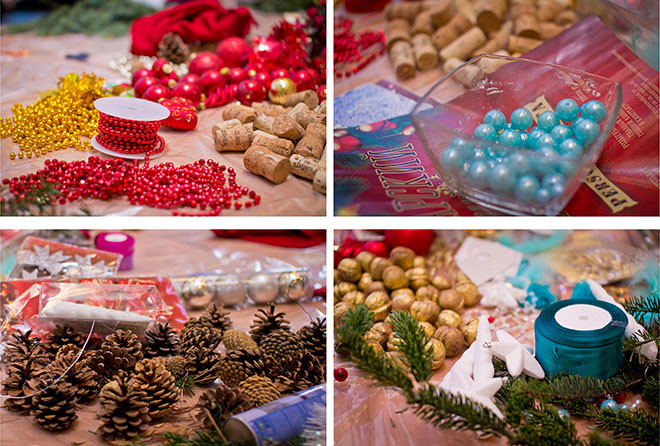 How to decorate a house for the New Year 2015: DIY Christmas wreath, decorate Christmas balls photo