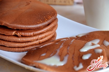 chocolate American pancakes