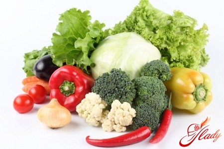 Useful vegetables with a salt-free diet