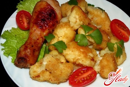 different recipes of fried cauliflower