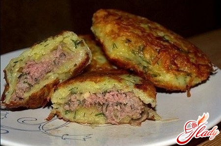 different recipes of meat pancakes