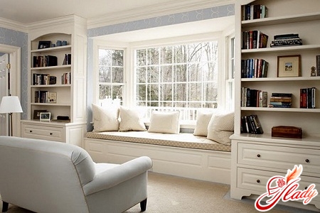 design of a room with a bay window