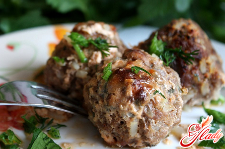 meatballs with green onions