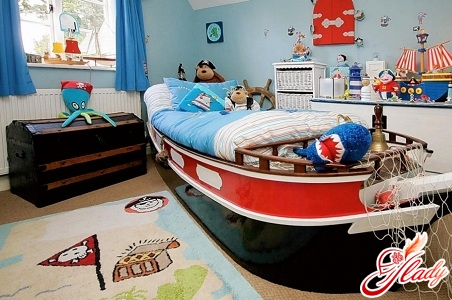 interior of a children's room for a boy