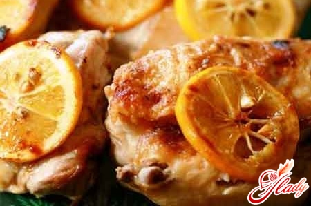 a dish of chicken in the oven