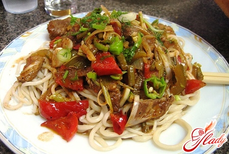recipes for the preparation of lagman with lamb