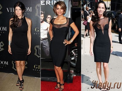 A little black dress: we take an example from the stars
