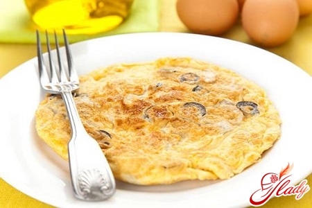 omelette with flour and milk