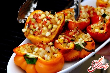 stuffed with vegetables pepper