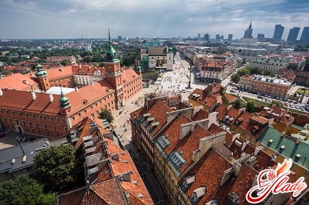 View of the historical center of Warsaw