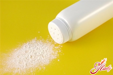 talc to remove excess moisture