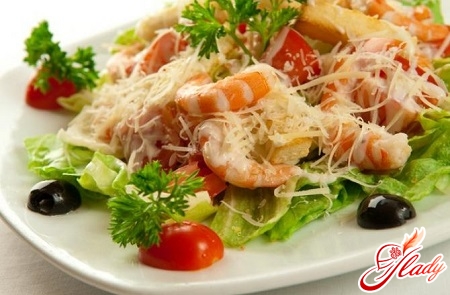 Caesar salad recipe with prawns