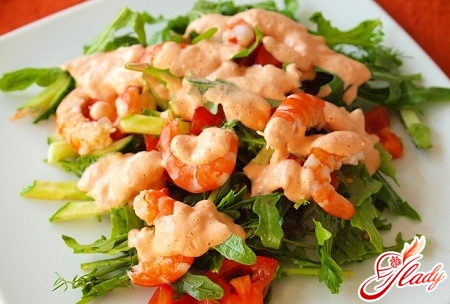 shrimp salad and tomato