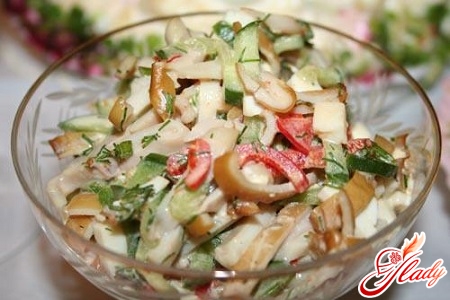 salad of smoked squid