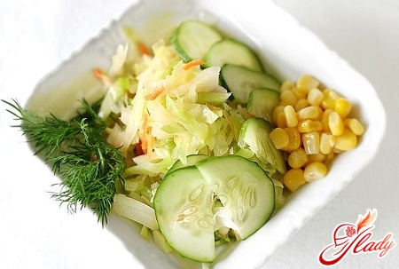 salad with fresh cucumber