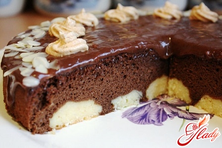 chocolate cake with cottage cheese