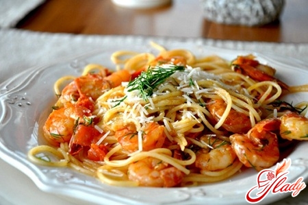 sauce for spaghetti with shrimps