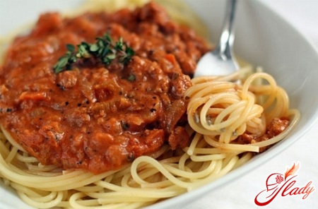 spaghetti with minced meat