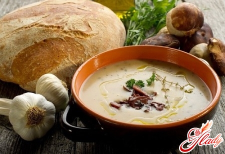soup with dried mushrooms