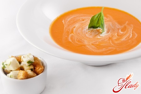 delicious cream soup with seafood