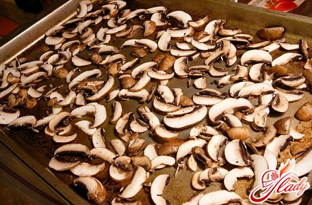 drying mushrooms in the oven
