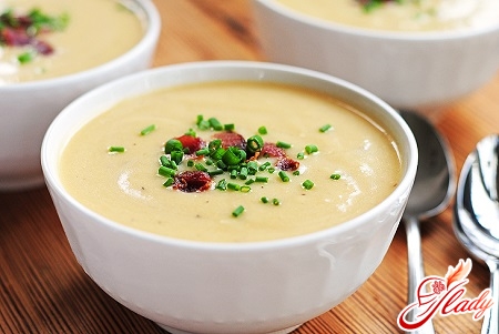 delicious soup with smoked meat