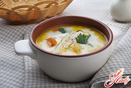 cheese soup with chicken