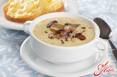 recipe for cheese soup with champignons