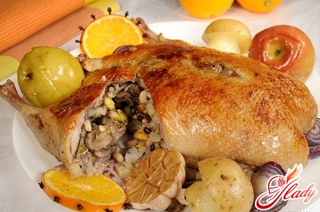 duck with apples and rice