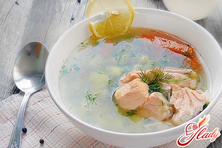 different recipes of ear with pink salmon