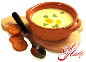 cheese soup with mushrooms
